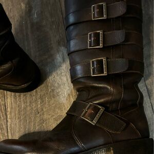 Durango buckle boots brown, size 9